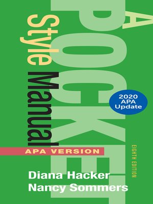 cover image of A Pocket Style Manual, APA Version, with 2020 APA Update